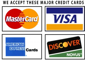 Credit Cards Accepted